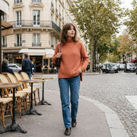 Pull à col roulé en maille de laine