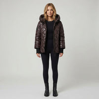 Veste matelassée Nadia couleur bordeaux