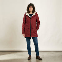 Parka d'hiver longue doublée en polaire