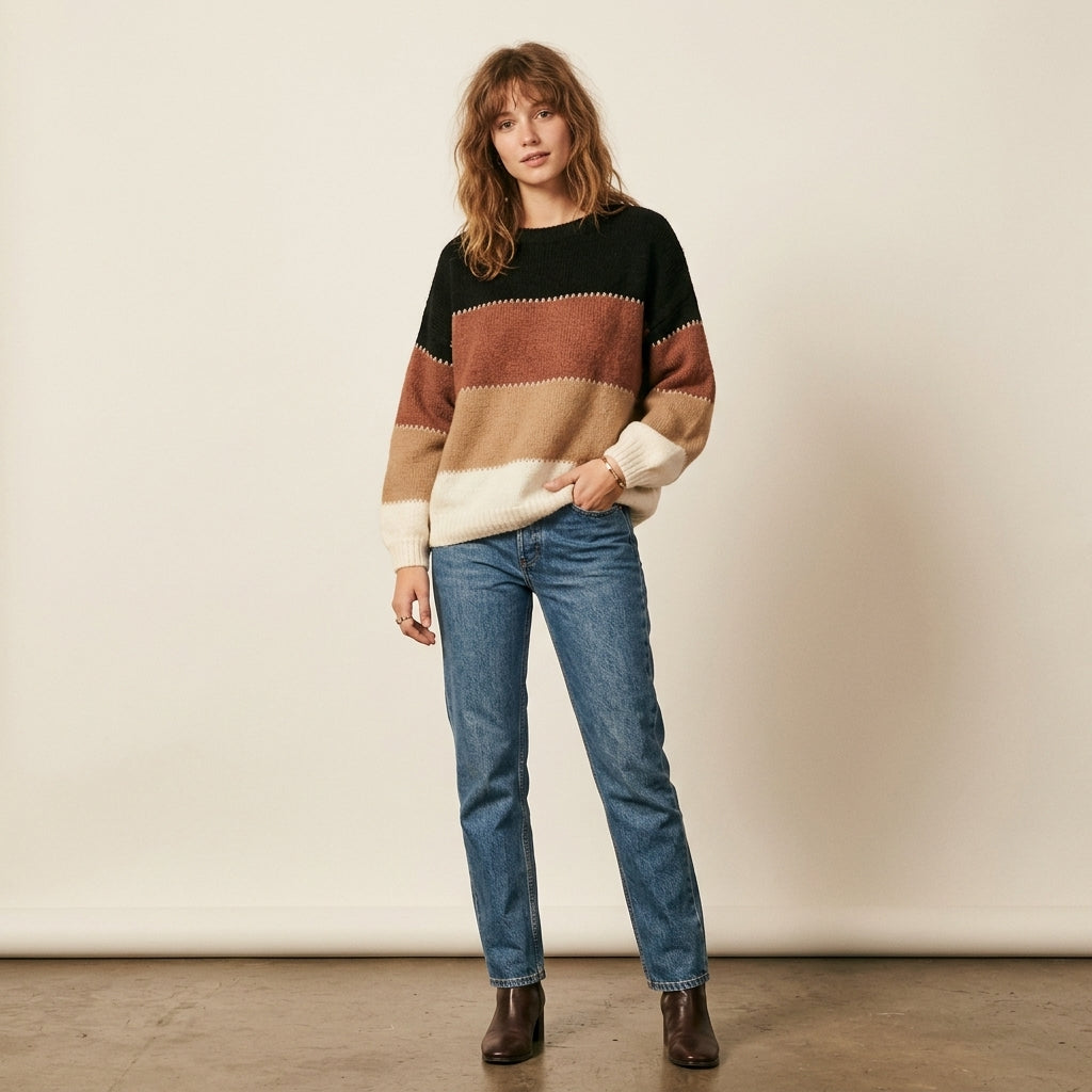 Pull bohème chic style hippie
