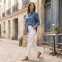 Chemise boutonnée en lin Stephanie