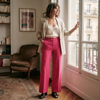 Pantalon noir Jade à jambes larges