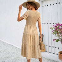 Louise Smocked Bohemian Midi Dress