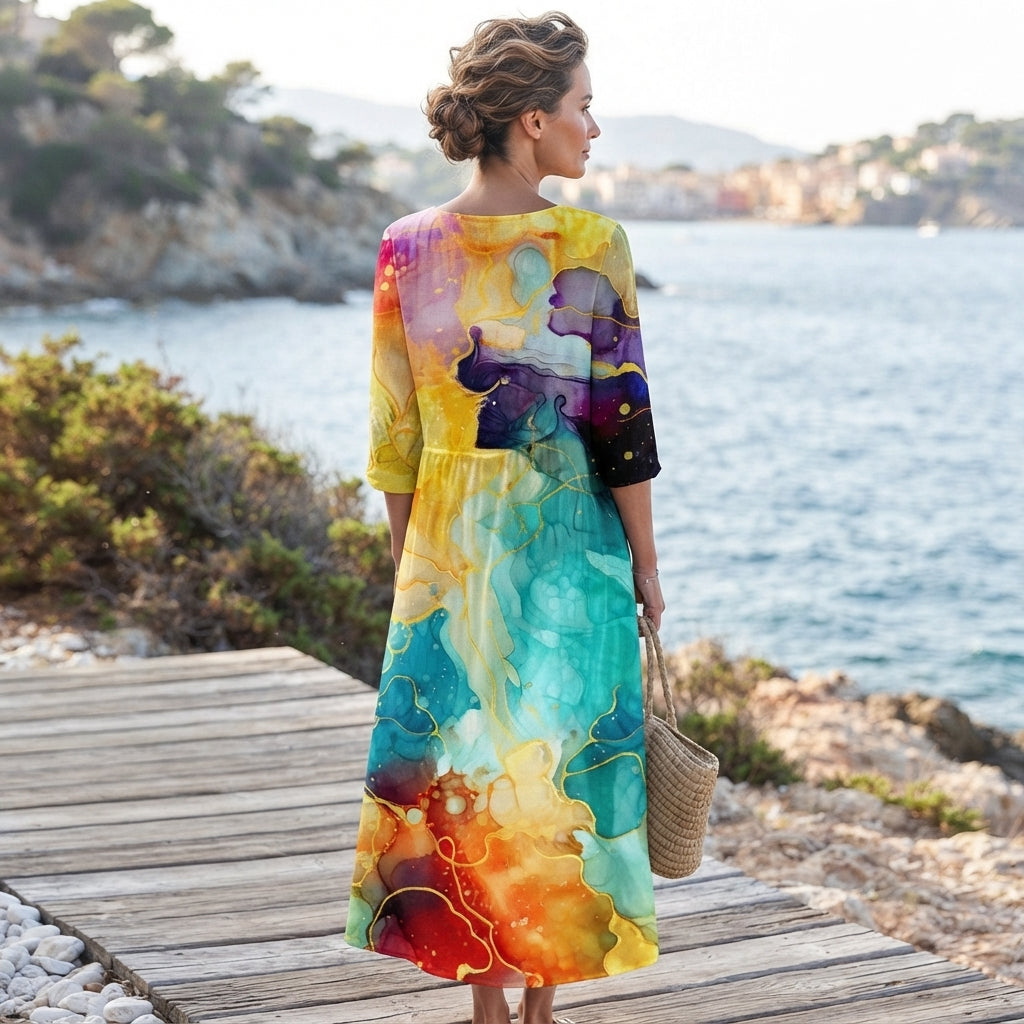 Robe maxi d'été fluide et décontractée