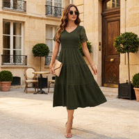 Louise Smocked Bohemian Midi Dress