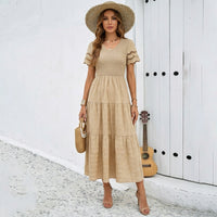 Louise Smocked Bohemian Midi Dress