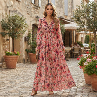 Robe midi d'été Joan à col V