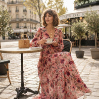 Robe midi d'été Joan à col V