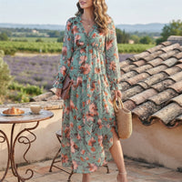 Robe midi d'été Joan à col V