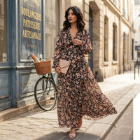 Robe midi d'été Joan à col V