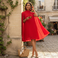 Robe midi fluide unie