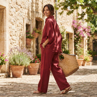 Ensemble Mariel Batwing à jambes larges