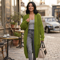 Gilet long oversize ouvert sur le devant
