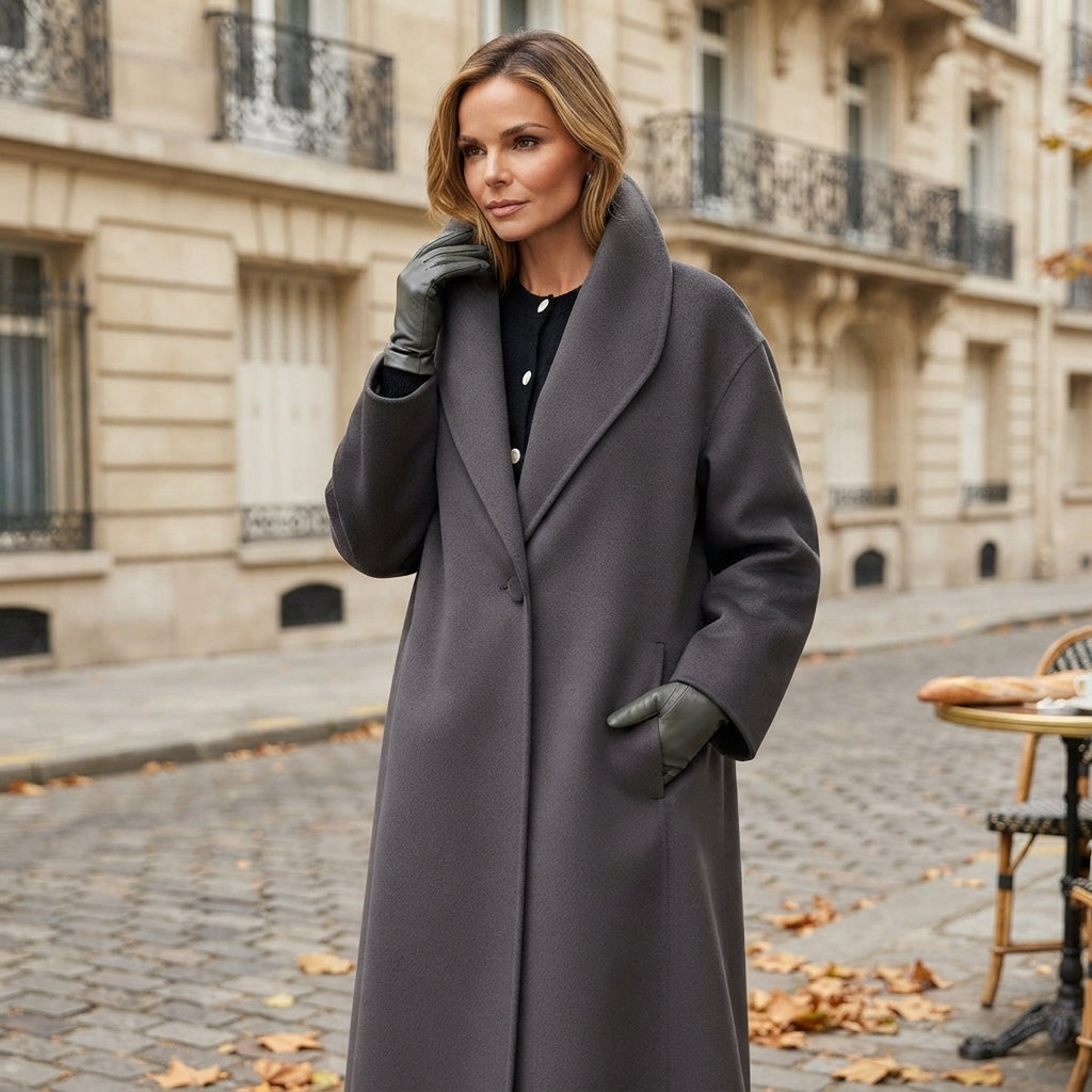 Manteau oversize à col châle