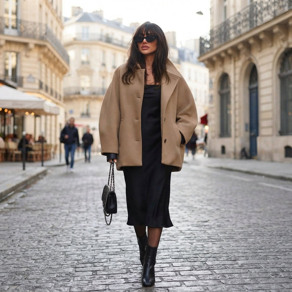 Manteau en laine oversize Lainey