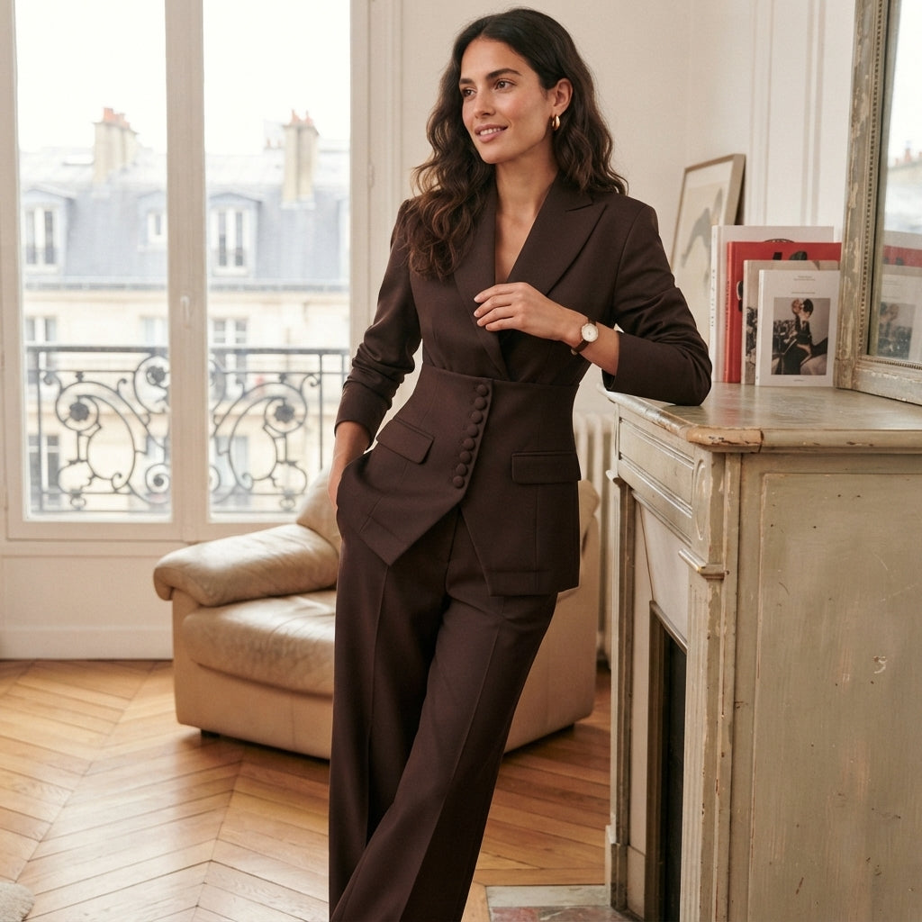 Costume trois pièces à jambes larges Montarello