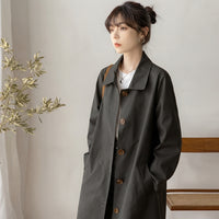 Trench-coat mi-long à boutons