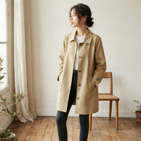 Trench-coat mi-long à boutons