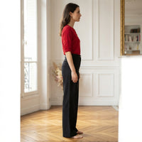 Pantalon classique à jambes larges