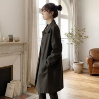 Trench-coat mi-long à boutons