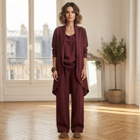 Costume trois pièces effet lin