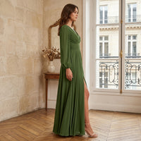 Robe de demoiselle d'honneur Alaina à encolure en V