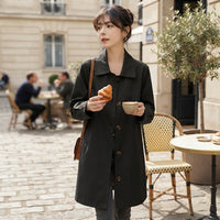 Trench-coat mi-long à boutons