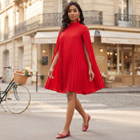 Robe midi fluide unie