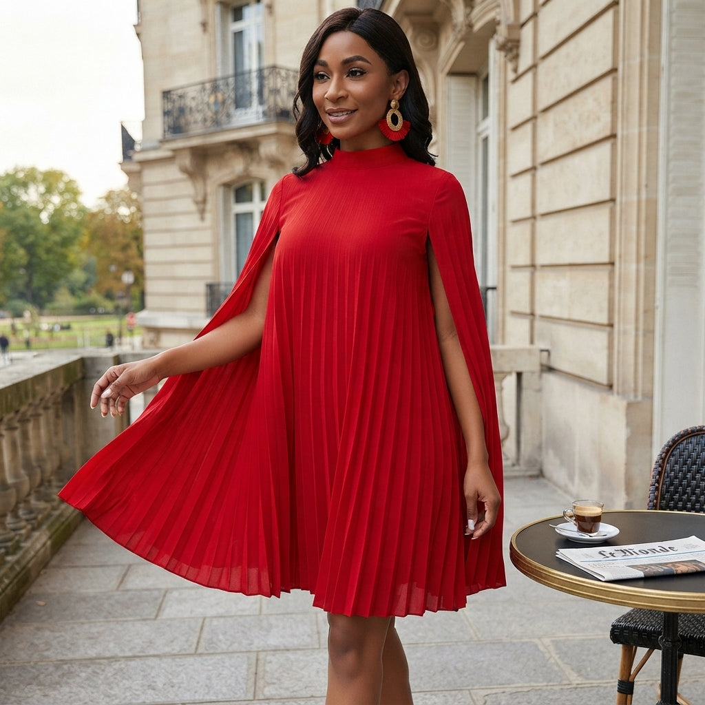 Robe midi fluide unie