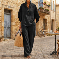 Ensemble Mariel Batwing à jambes larges