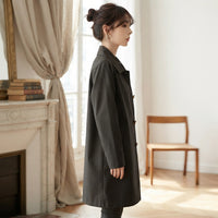 Trench-coat mi-long à boutons