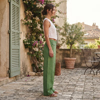 Pantalon ample à jambes larges