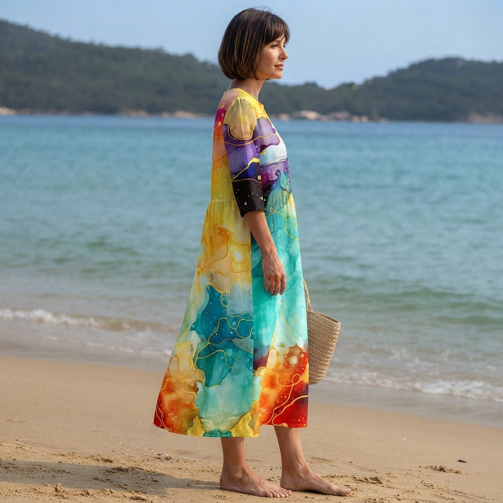 Robe maxi d'été fluide et décontractée