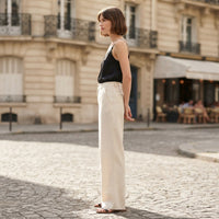 Pantalon classique à jambes larges