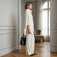 Ensemble deux pièces à jambes larges et effet drapé