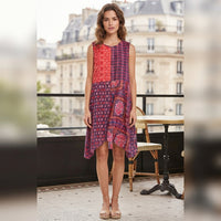 Bohemian patchwork tunic dress