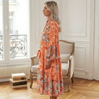Mini-robe à manches évasées et imprimé