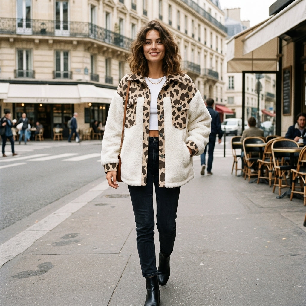 Veste pour femme douce effet laine