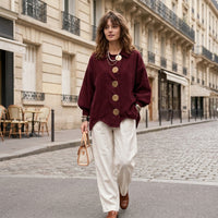 Veste rétro oversize en velours côtelé