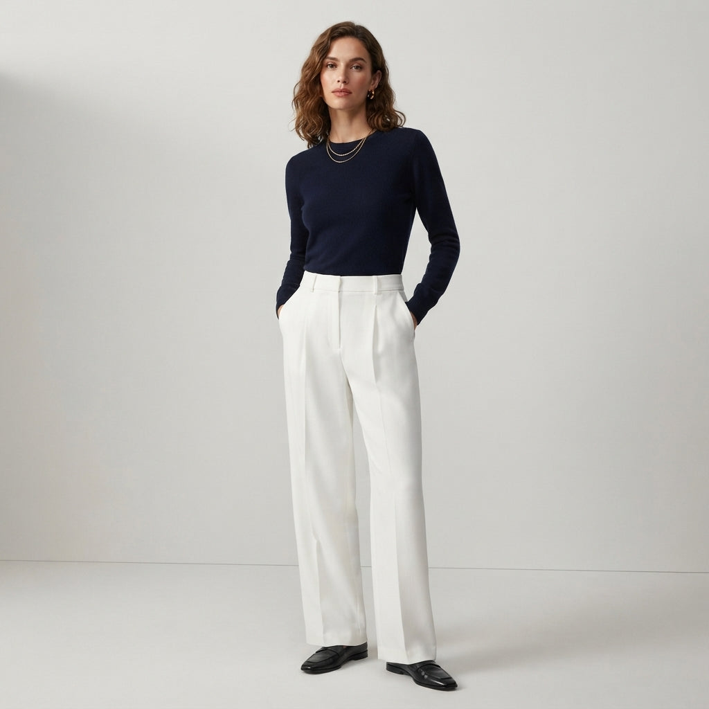 Pantalon plissé à jambes larges Montarello