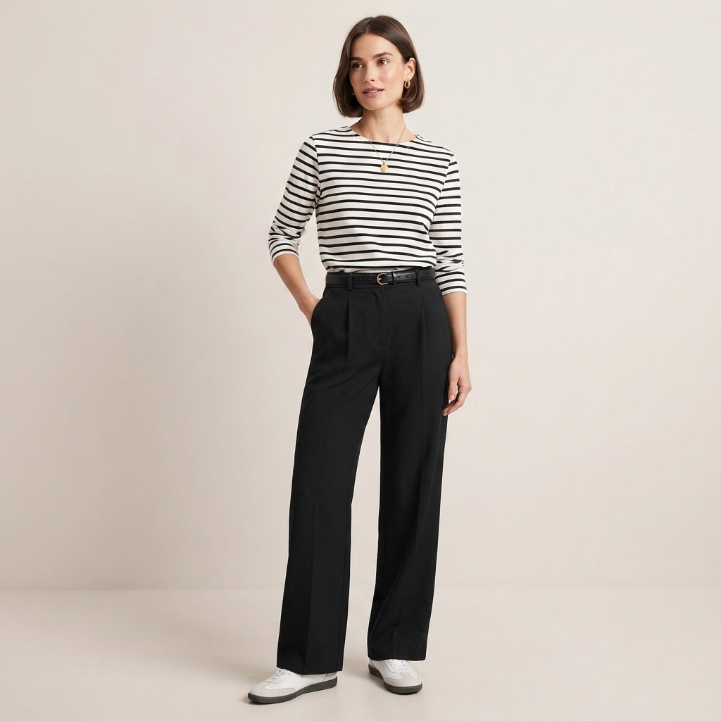 Pantalon plissé à jambes larges Montarello