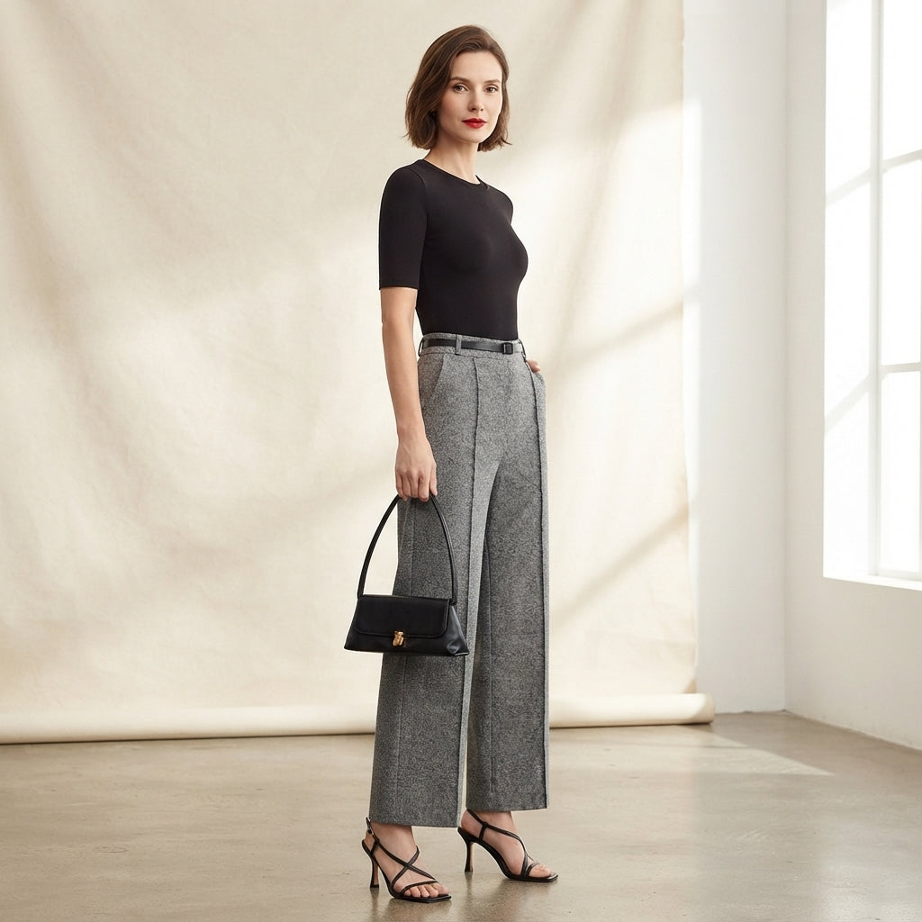 Pantalon de costume taille haute
