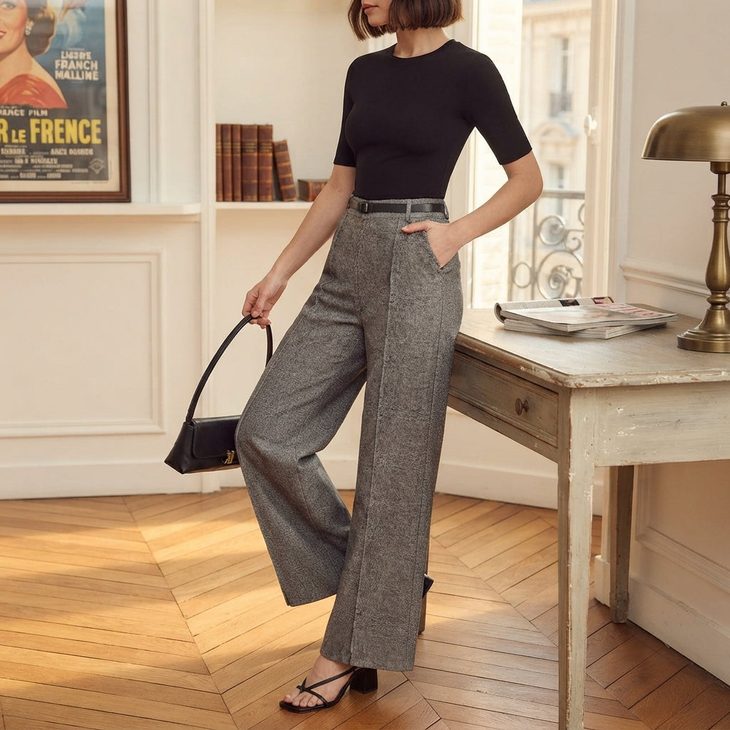 Pantalon de costume taille haute