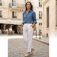 Chemise boutonnée en lin Stephanie