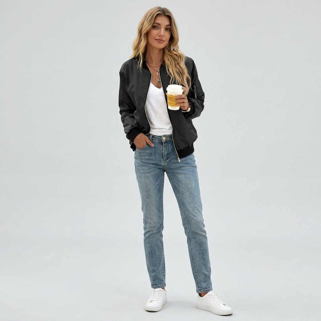 Blouson bomber léger pour femme