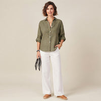 Chemise boutonnée en lin Stephanie