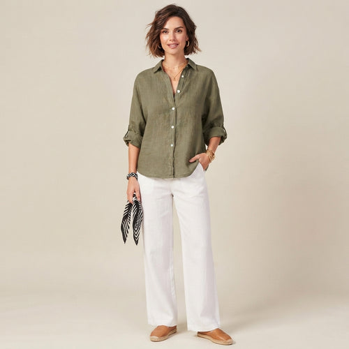 Chemise boutonnée en lin Stephanie