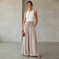 Pantalon Linéa en coton et lin