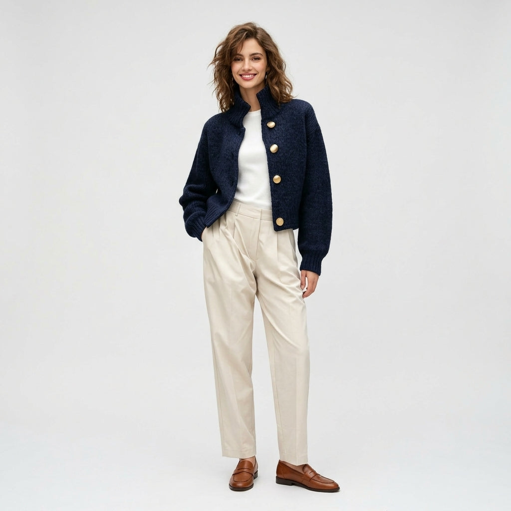 Veste courte en laine Adeline