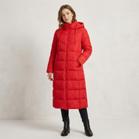 Manteau matelassé long à capuche